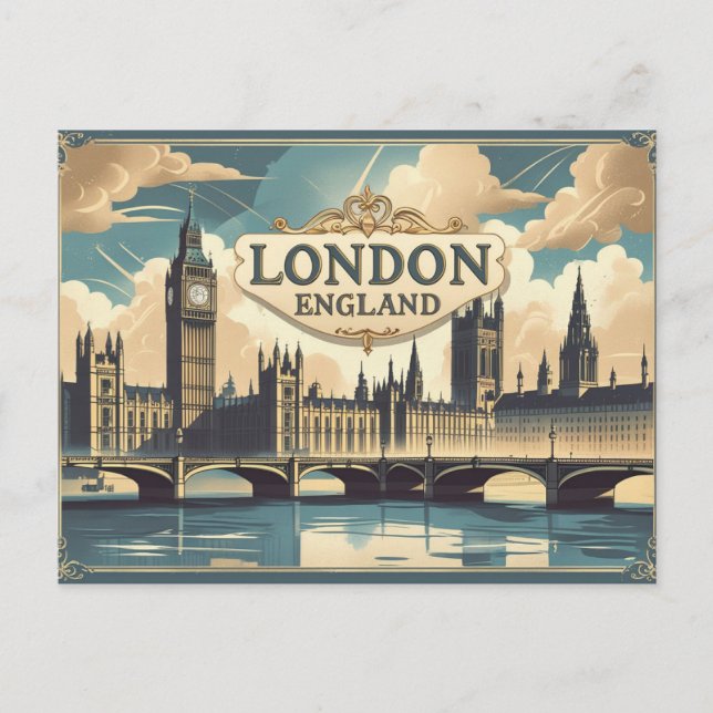 Vintage London Scenes Postcard (Front)