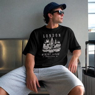 Vintage London Skyline Big Ben Memory Lanes T-Shirt