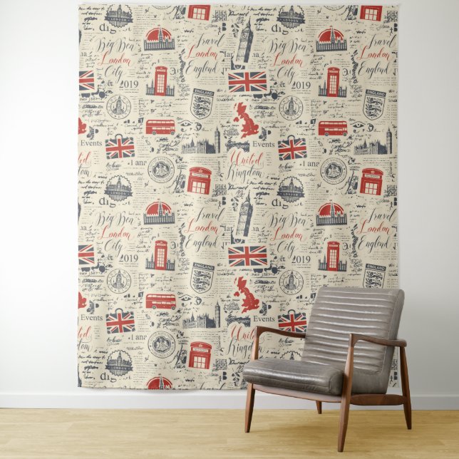 Vintage London Tapestry (In Situ)