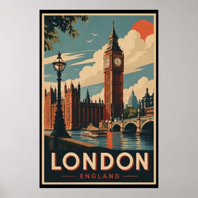 Vintage London Travel Poster (Front)