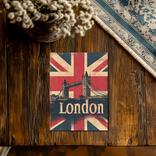 Vintage London Travel Poster Postcard