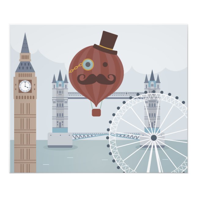 Vintage London Travel Scene Photo Print (Front)