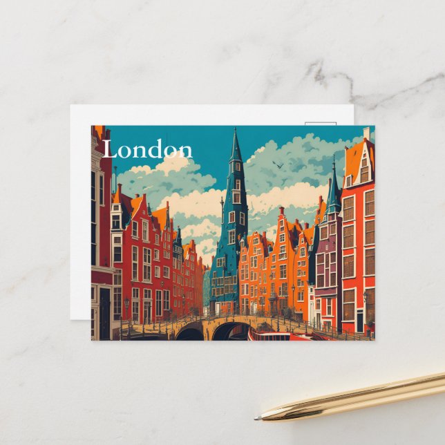 Vintage London Travel Tourism  Postcard (Front/Back In Situ)