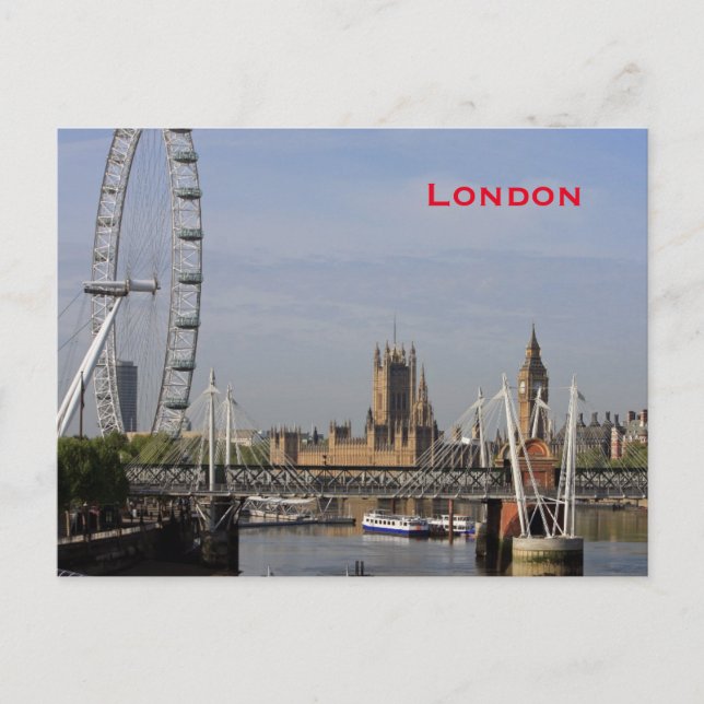 Vintage London Travel Tourism Postcard (Front)