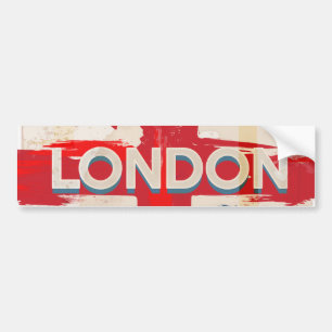 Vintage London Union Poster Bumper Sticker
