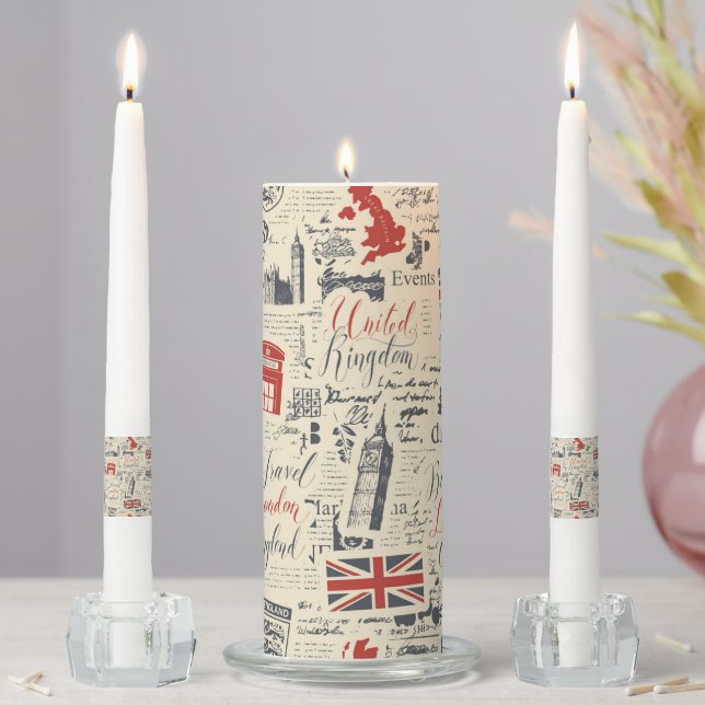 Vintage London Unity Candle Set (In Situ)