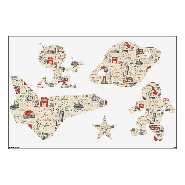 Vintage London Wall Decals (Front)