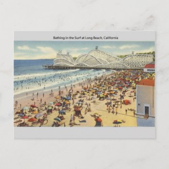 Vintage Long Beach California Postcard by RetroMagicShop at Zazzle