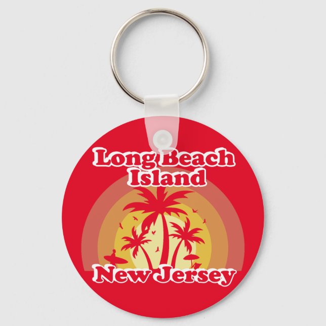 Vintage Long Beach Island New Jersey Keychain (Front)