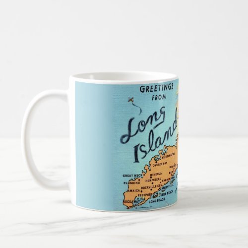 Vintage Long Island Map Mug