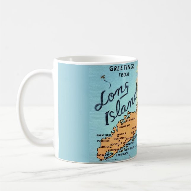 Vintage Long Island Map Mug (Left)
