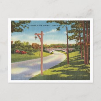 Vintage Long Island New York Parkway Postcard by whereabouts at Zazzle