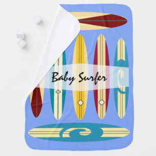 Vintage Longboards Baby Blanket