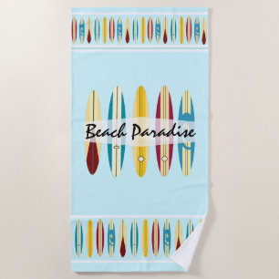 Vintage Longboards Beach Towel