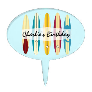 Vintage Longboards Cake Topper