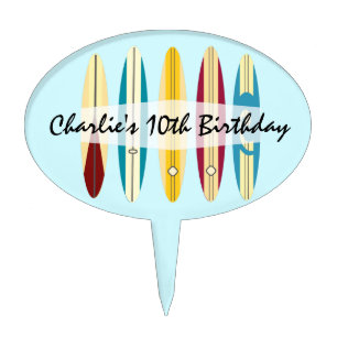 Vintage Longboards Cake Topper