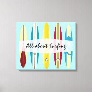 Vintage Longboards Canvas Print