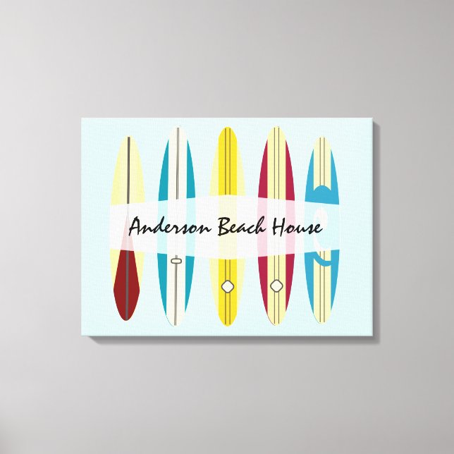 Vintage Longboards Canvas Print (Front)