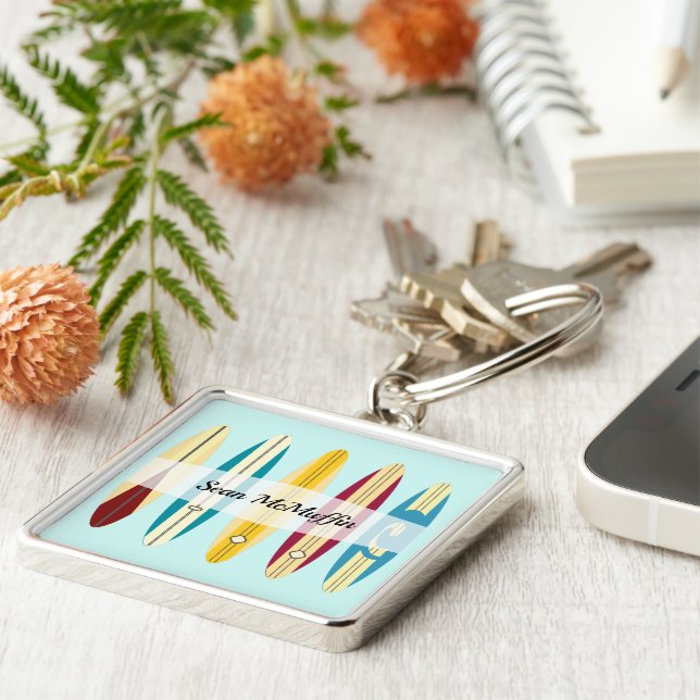 Vintage Longboards Keychain (Side)