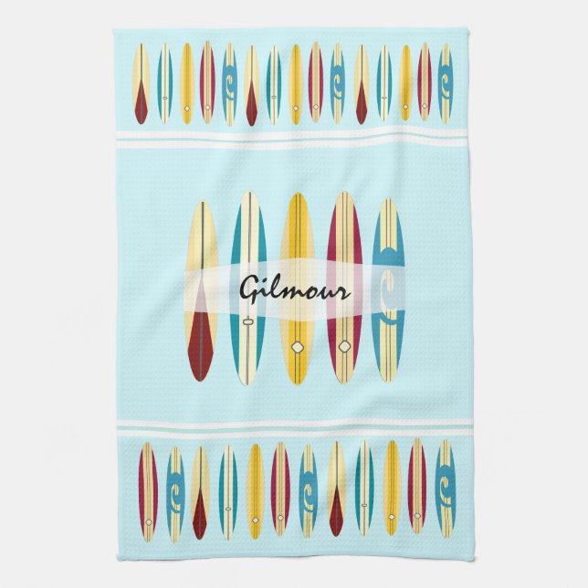 Vintage Longboards Kitchen Towel (Vertical)