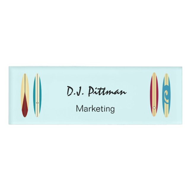 Vintage Longboards Name Tag (Front)