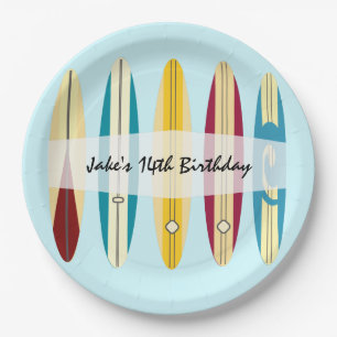 Vintage Longboards Paper Plates