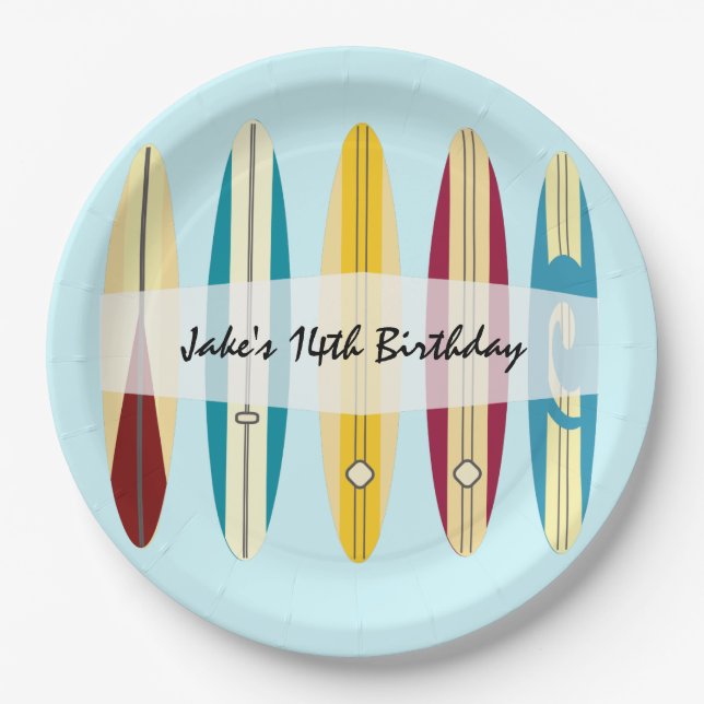 Vintage Longboards Paper Plates (Front)