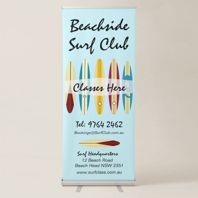 Vintage Longboards Retractable Banner (Front)