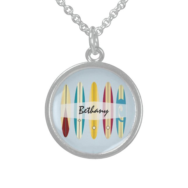 Vintage Longboards Sterling Silver Necklace (Front)