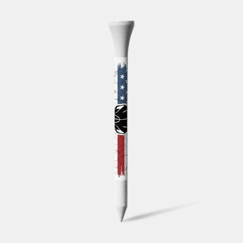Vintage Longhorn Skull American Flag Vector Design Golf Tees