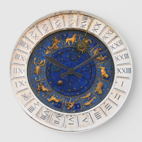 Vintage Look 24 Hour Zodiac Large Clock