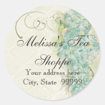 Vintage Look Aqua Hydrangea - Stickers by EverythingBusiness at Zazzle