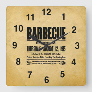 Vintage Look BBQ Restaurant Clock