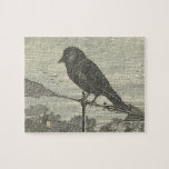 [ Thumbnail: Vintage Look, Bird Perched On a Wind Vane Puzzle ]