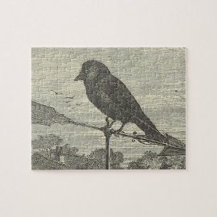 Vintage Look, Bird Perched on a Wind Vane Puzzle