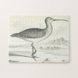 [ Thumbnail: Vintage Look, Bird Standing On The Ground Puzzle ]