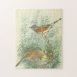 [ Thumbnail: Vintage Look Birds and Nest in a Tree Puzzle ]