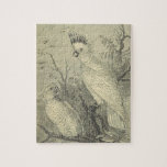 [ Thumbnail: Vintage Look, Birds Perched in a Tree Puzzle ]