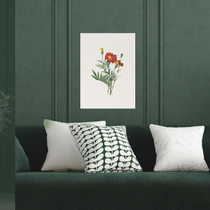 Vintage Look Botanical Marigolds Poster