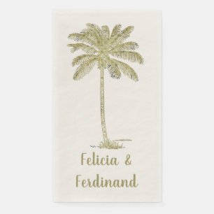 Vintage Look Coconut Palm Tree  Paper Guest Towels