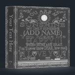Vintage Look Custom Chalkboard Sunshine Binder<br><div class="desc">Customize this cute vintage look chalkboard artwork to make a personalized gift they will cherish. Art by Amelia Carrie</div>