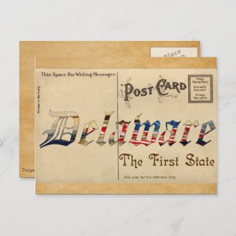 Vintage Look Delaware Old Postcard | Zazzle