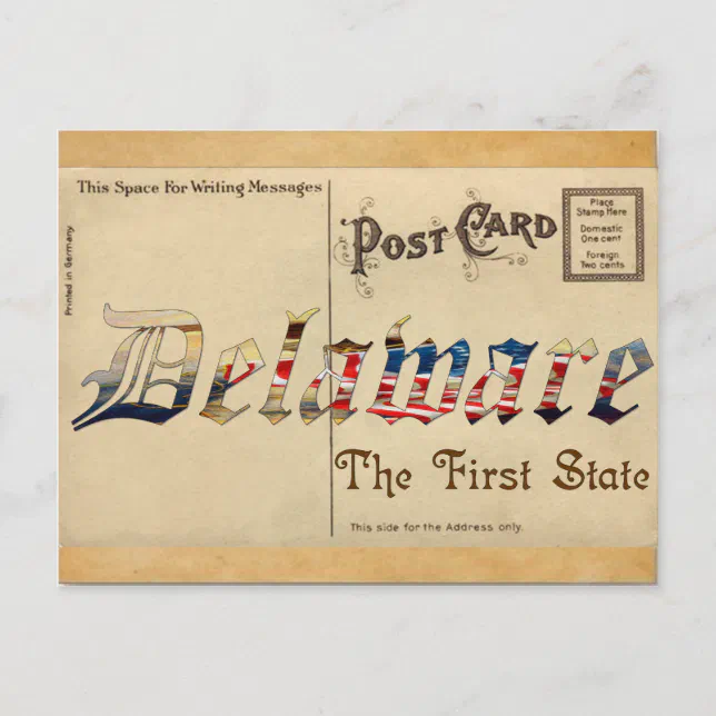 Vintage Look Delaware Old Postcard | Zazzle