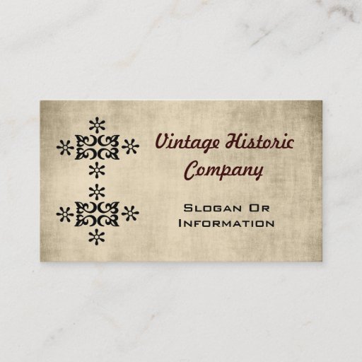Customizable Vintage Look Designer Business Cards