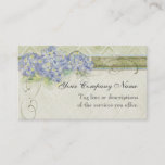 Vintage Look Floral Blue Hydrangea Flowers Swirl Business Card at Zazzle