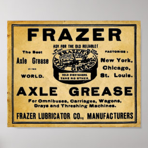Vintage Look Frazers Axel Grease Automotive Print