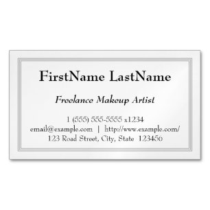 Vintage Look Freelance Makeup Artist Business Card Magnet
