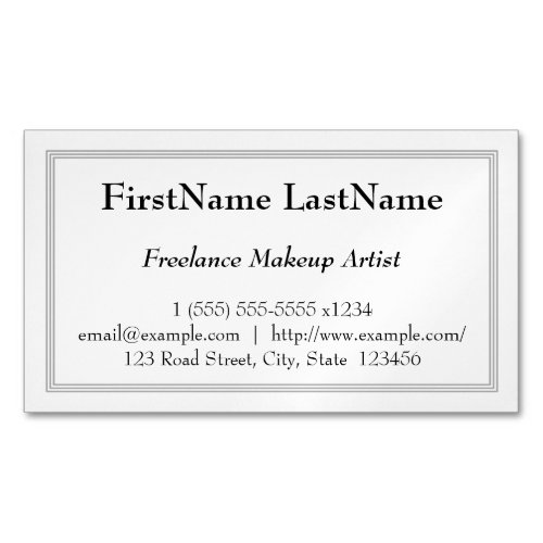 Vintage Look Freelance Makeup Artist Business Card Magnet