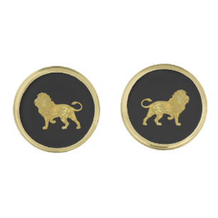 Vintage Look Gold Lion Cufflinks
