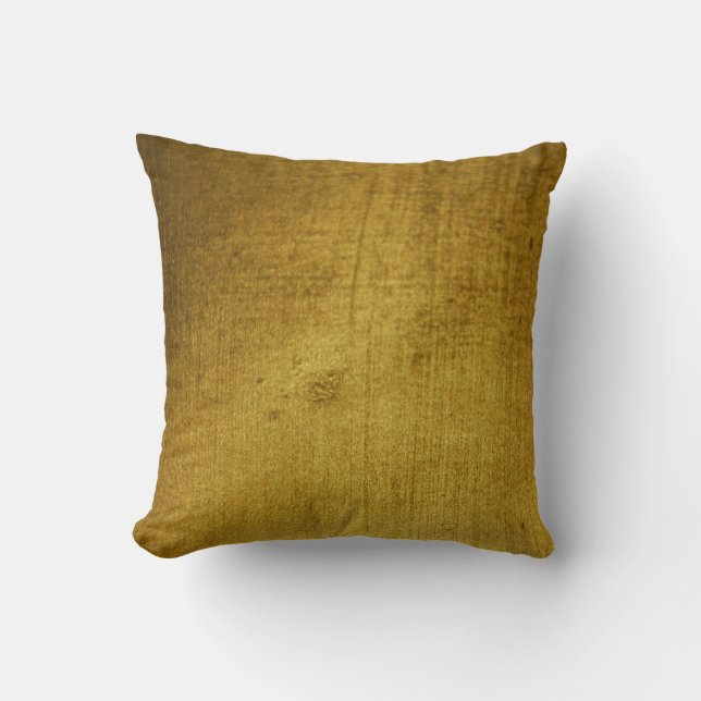 Vintage-Look gold used Throw Pillow (Front)